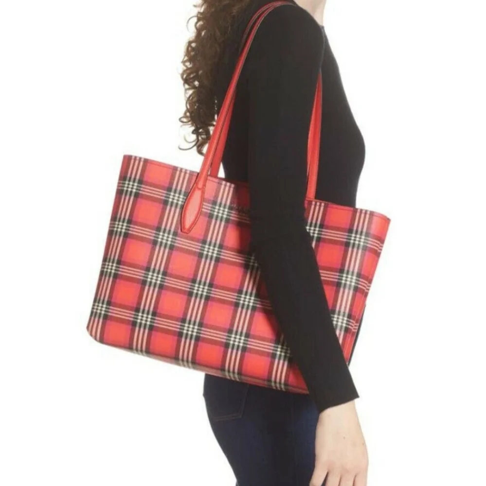 🥳🎈HOST PICK!🎈🥳  🍓 KATE SPADE All Day Foliage Plaid Tote 🍓